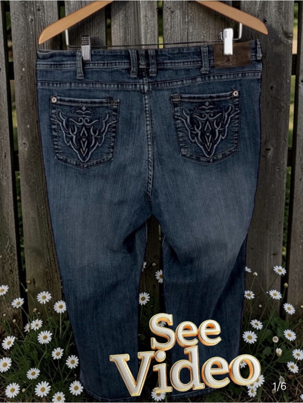 GASOLINE 90’s/Y2K Vintage Crop Jeans Rear Pockets Detail See Size Notes Video